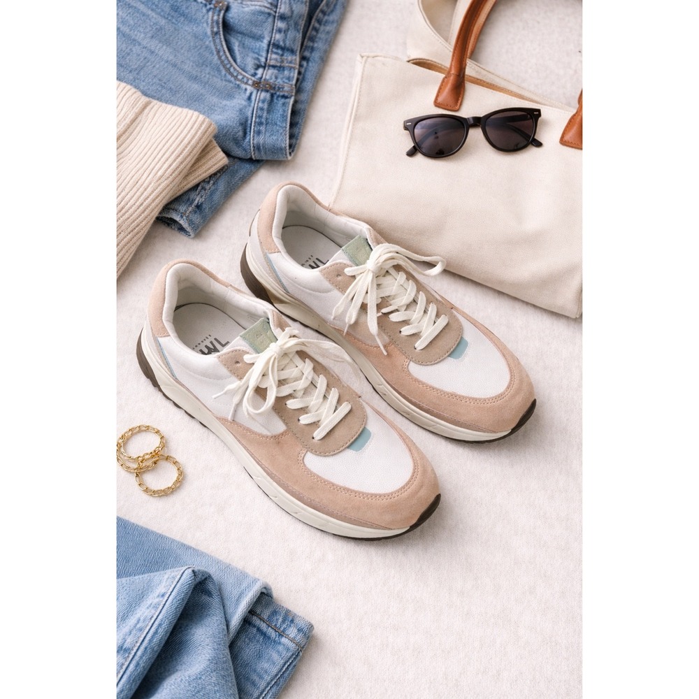 Madewell Colorblock Sneakers Women 9 Neutral‎ Casual Everyday Lace Up Shoes